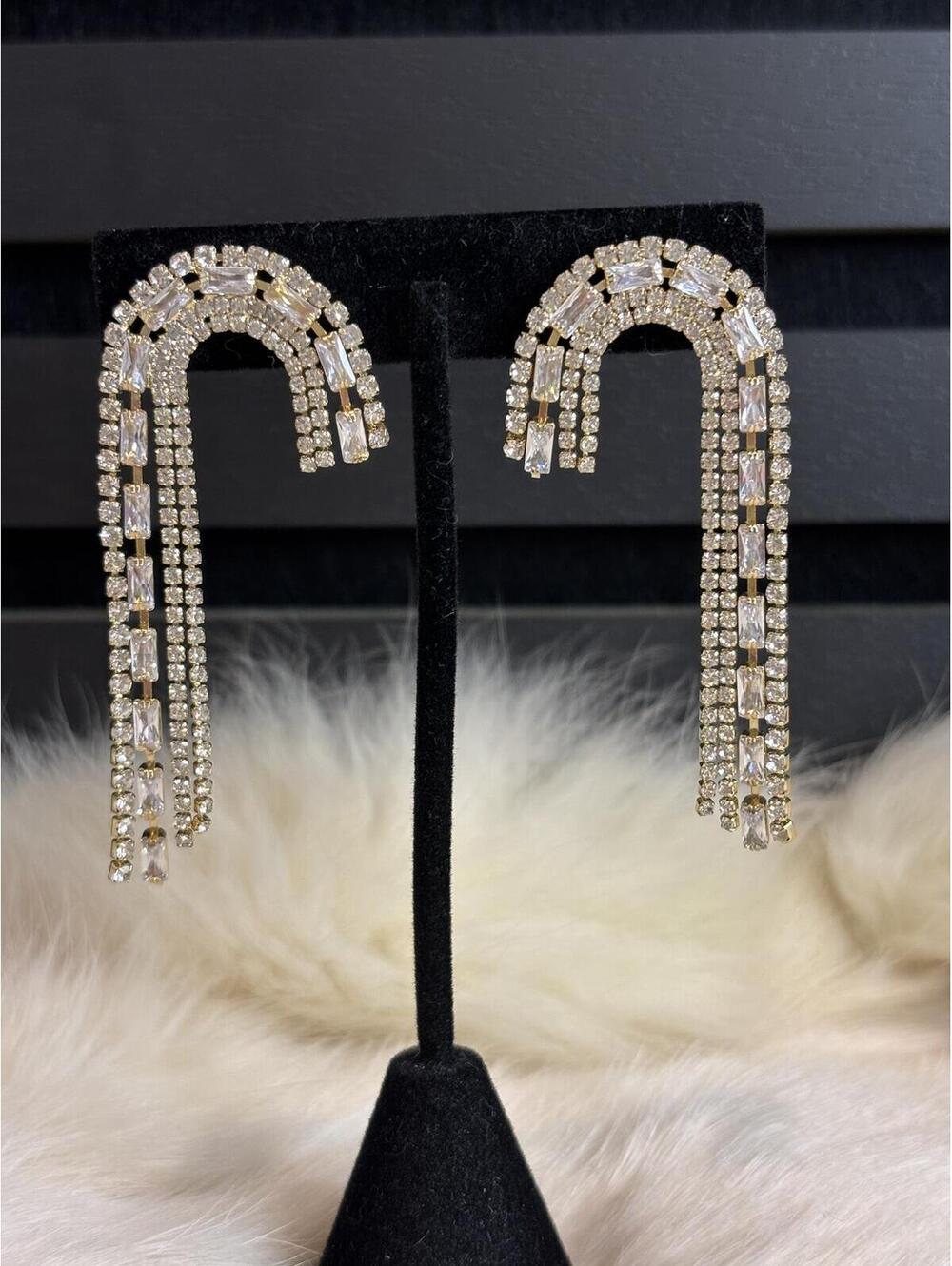 Crystal Rhinestone Dangle Earrings